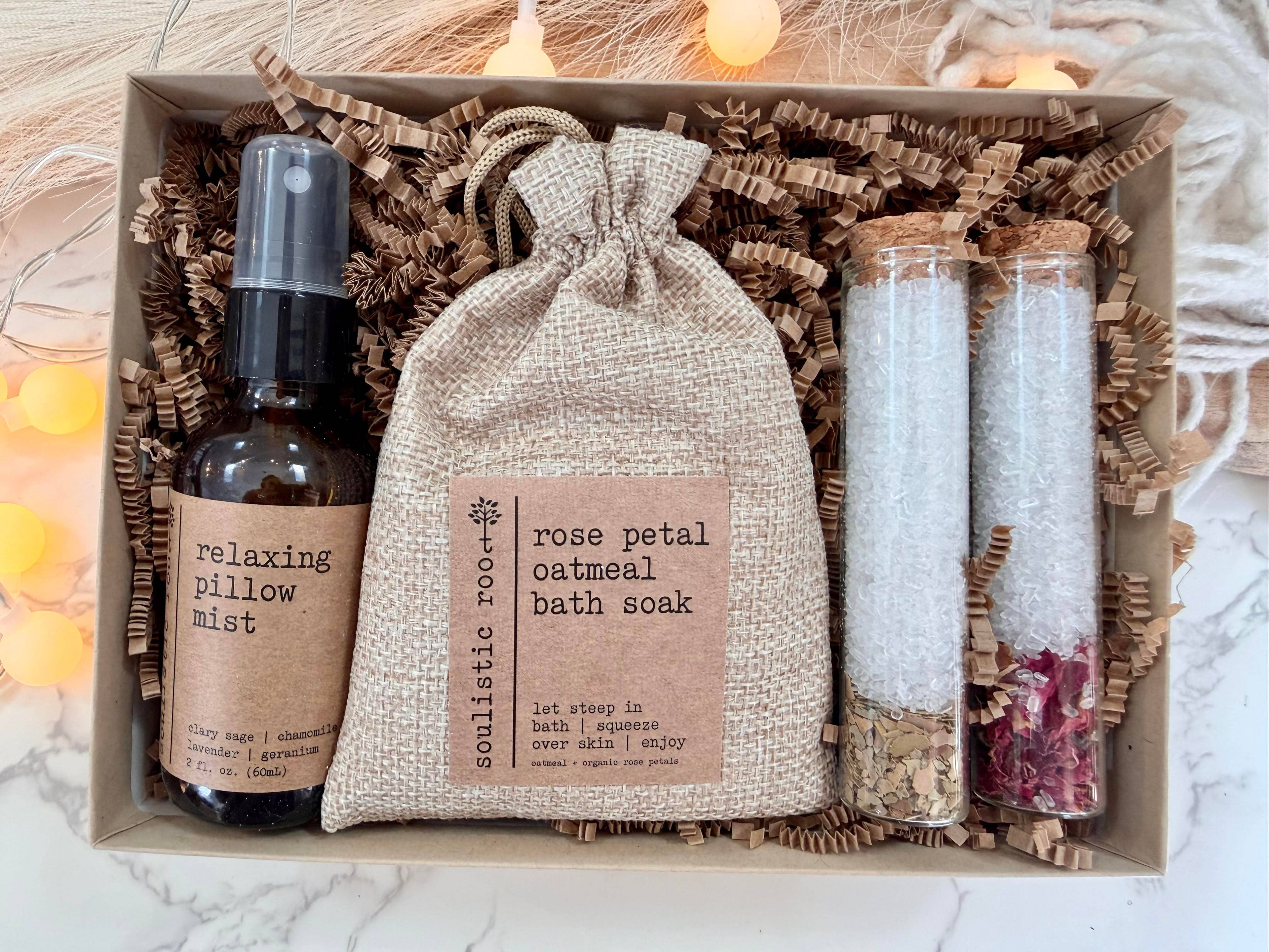 Spa Set – Pillow Mist & Bath Salts- Wellness Gift Set