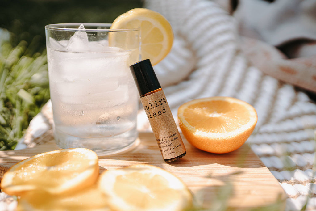 Uplift Rose Quartz Roll On | Made w/ Essential Oils & Crystal