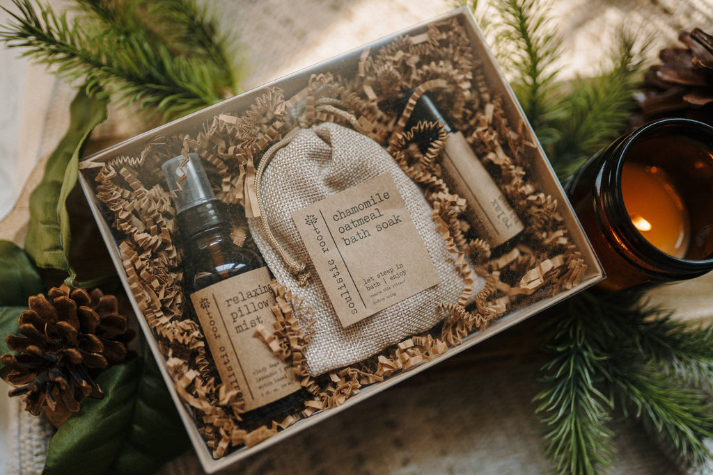 Pillow Mist, Relax Roller & Oatmeal- Wellness Gift Set